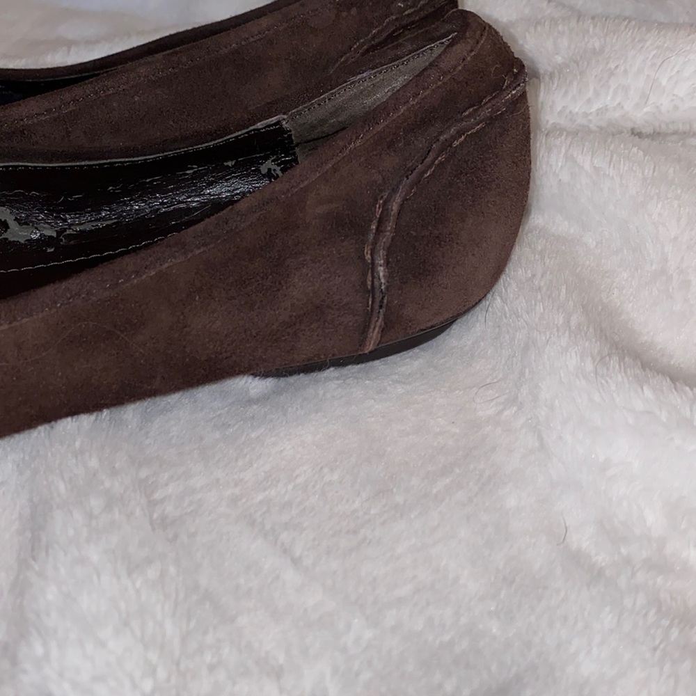 Women’s Calvin Klein women’s brown suede flats shoes, sz 7 - Picture 13 of 14